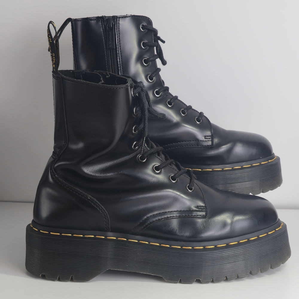 Dr. Martens Black Platform Combat Boots